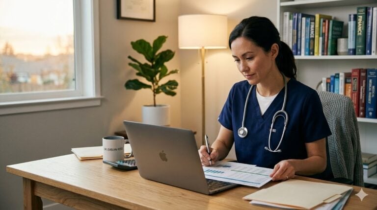 Physician reviewing taxable versus tax-free bonds